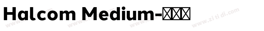 Halcom Medium字体转换